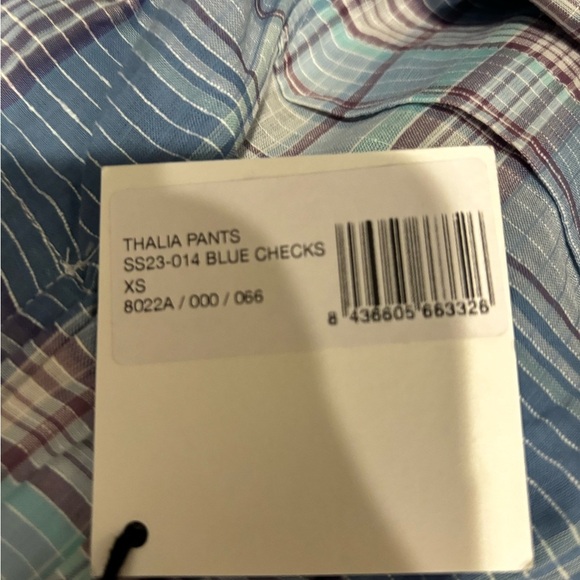 The Label Edition Thalia pants blue checks XS - Picture 3 of 3